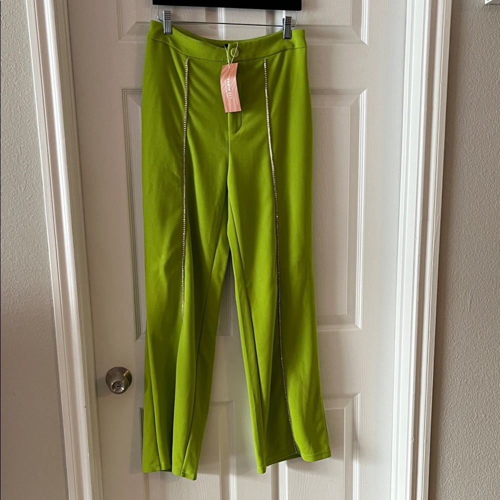 SHEIN Lime Green Ankle Pants